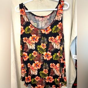 Brand George, size XXL, black with pink flower design